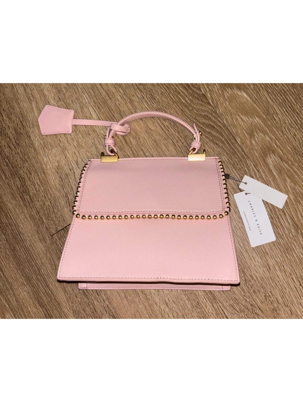 NWT CHARLES & KEITH Limited Edition Small Powder Box Bag - Matte Pink D15
